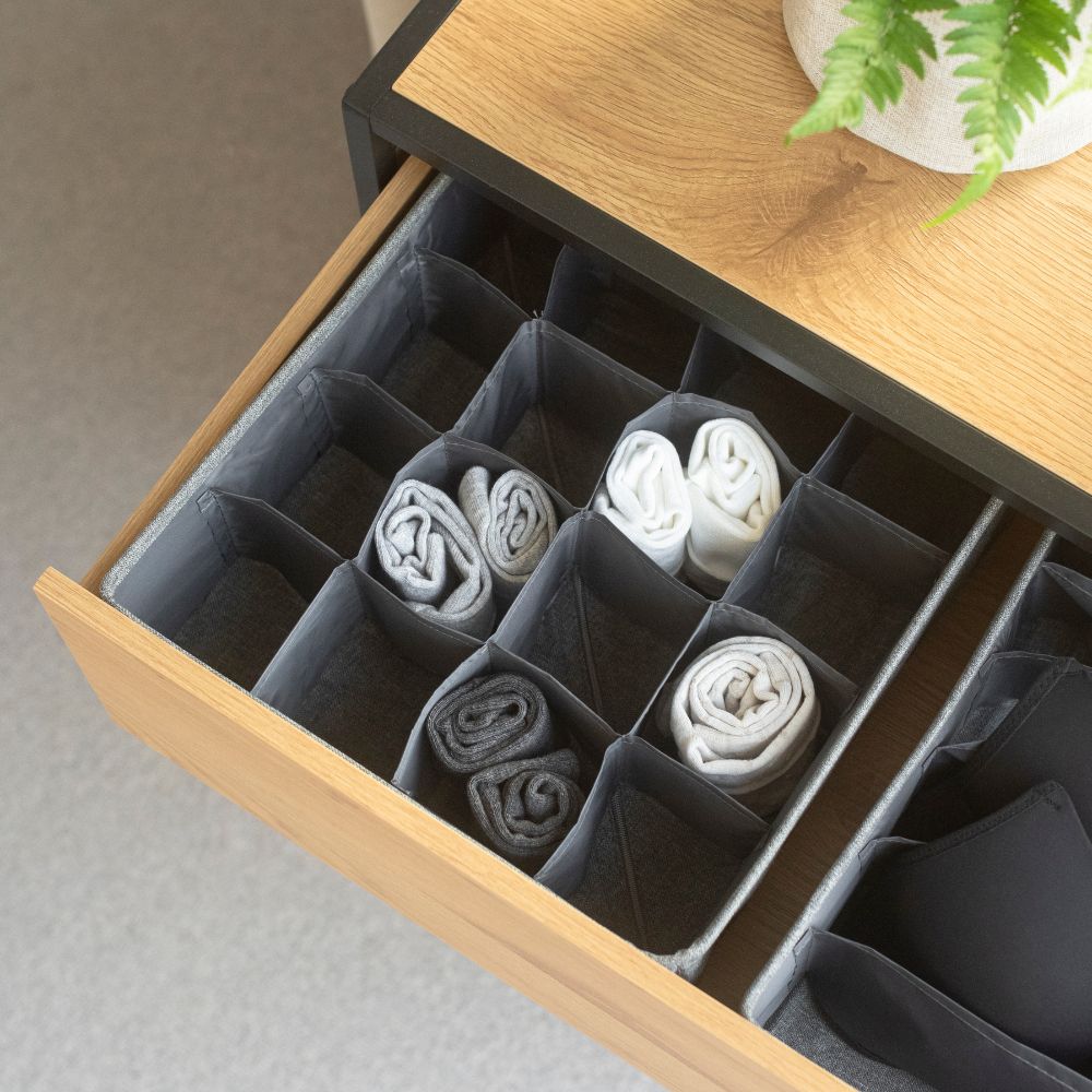 Boxen mit 16 Fächern - Grau