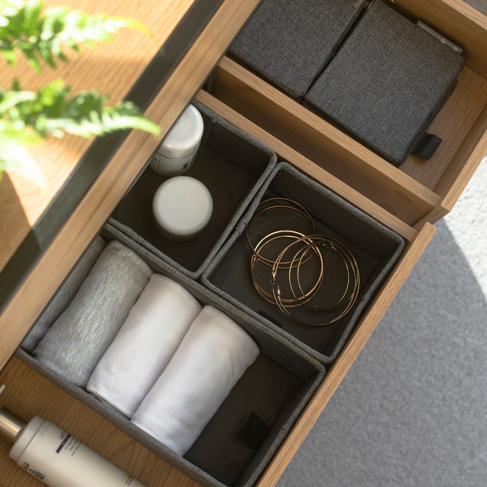 Boxen mit 3er-Set - Grau