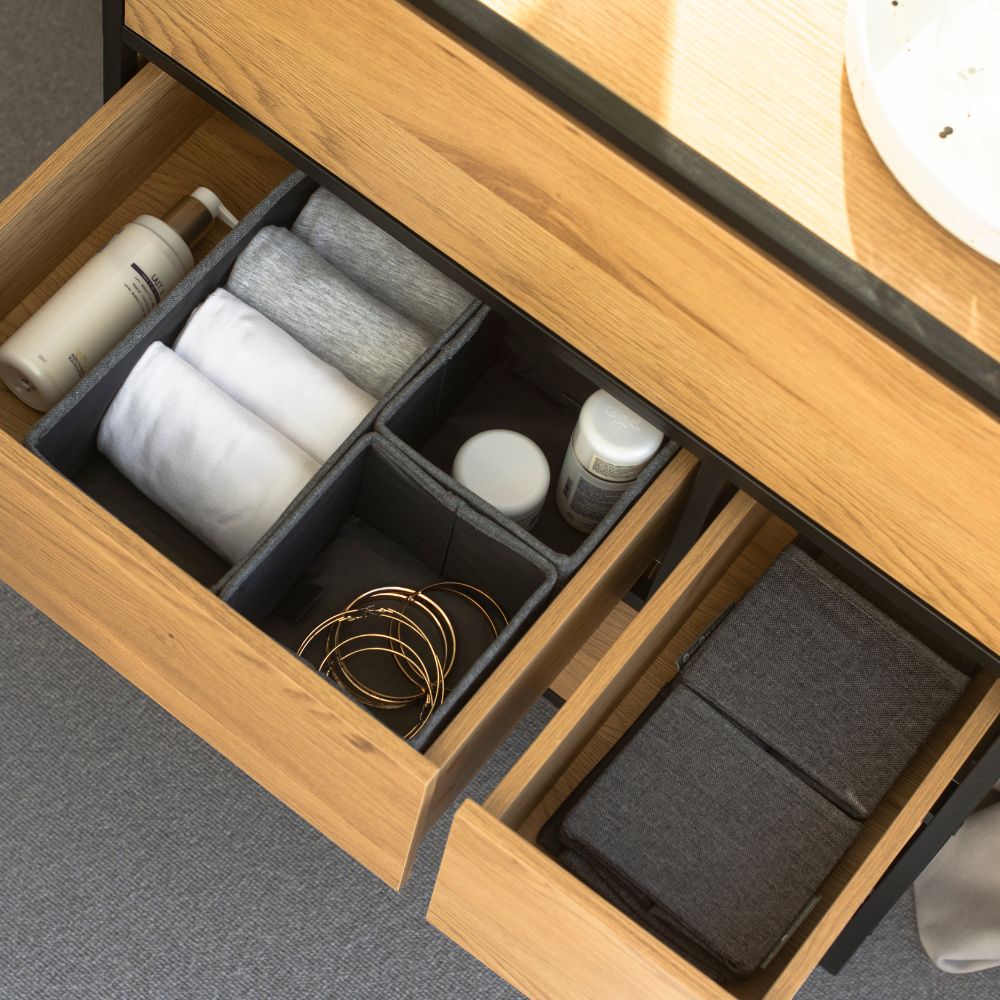 Boxen mit 3er-Set - Grau