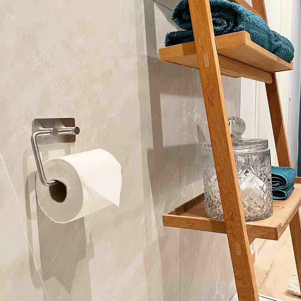 Base 200 Toilettenpapierhalter - Gebürsteter Edelstahl