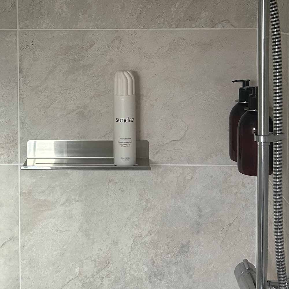 Duschablage Base - Gebürsteter Edelstahl