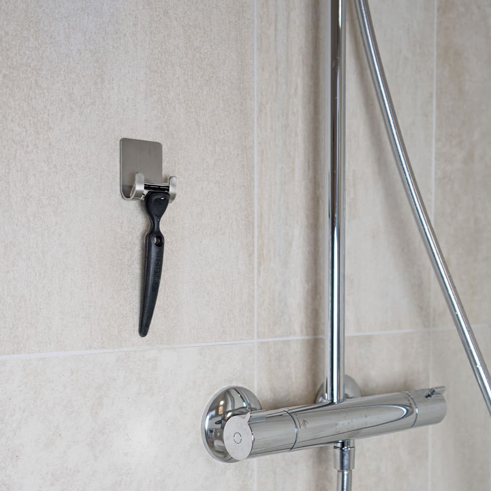 Rakhyvelshållare Base - Gebürsteter Edelstahl