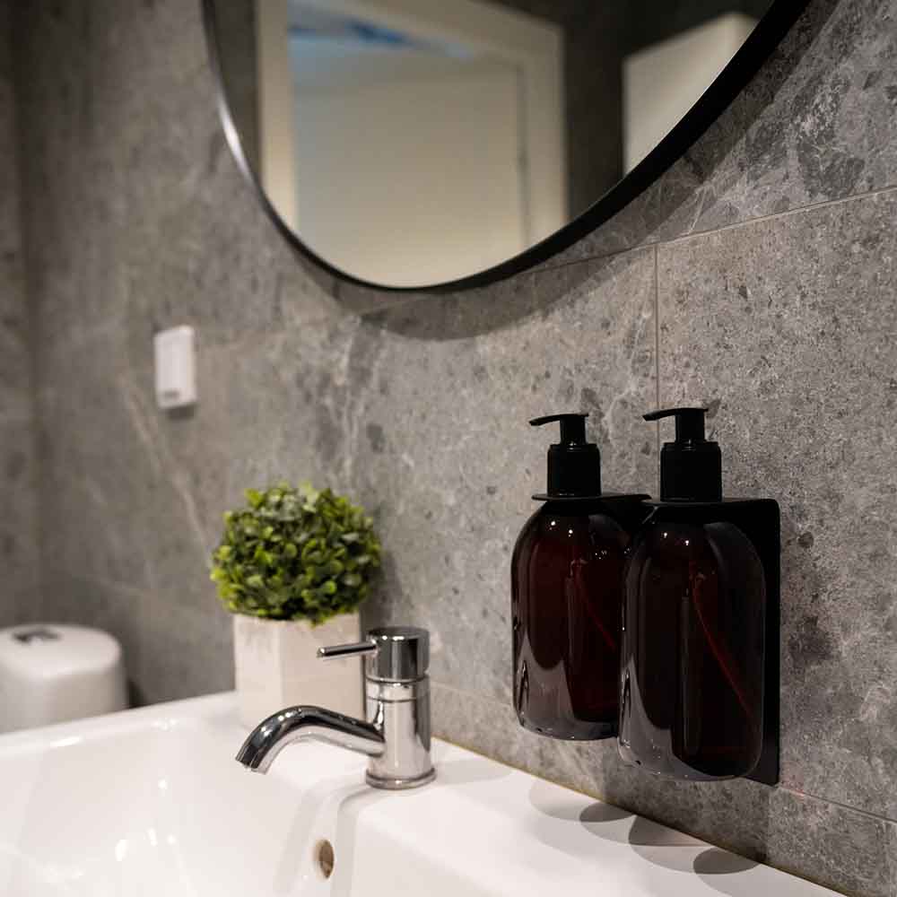 Base Seifenspender Halter & Seife - Mattschwarz