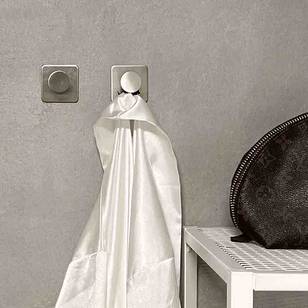 Klebehaken Base 210 1-Haken - Gebürsteter Edelstahl