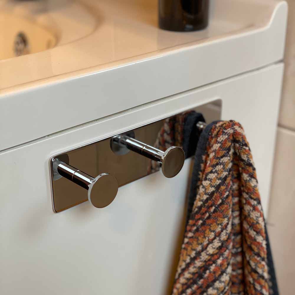 Klebehaken Base 210 3-Haken - Chrom