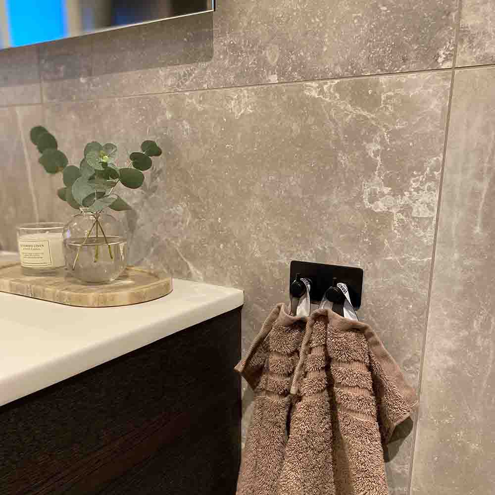 Klebehaken Base 220 2-Haken - Mattschwarz