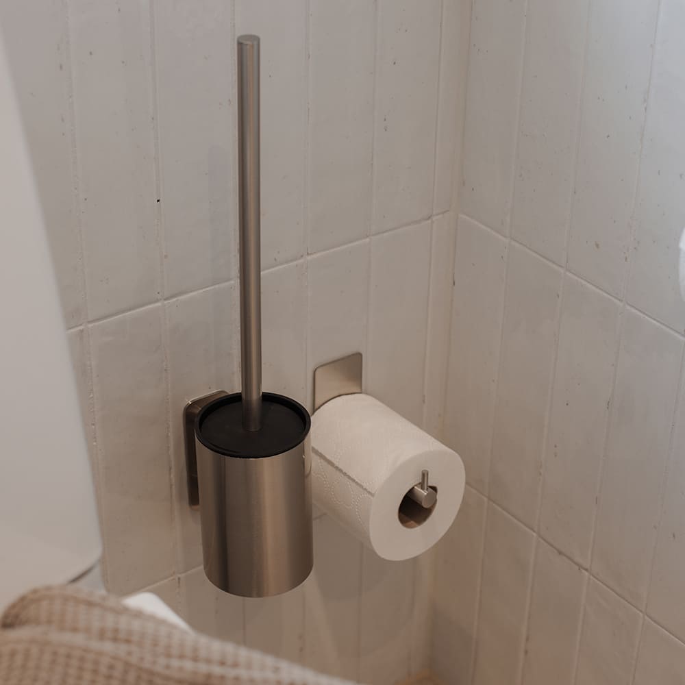 Badezimmer Set Base 220 - Gebürsteter Edelstahl Finish