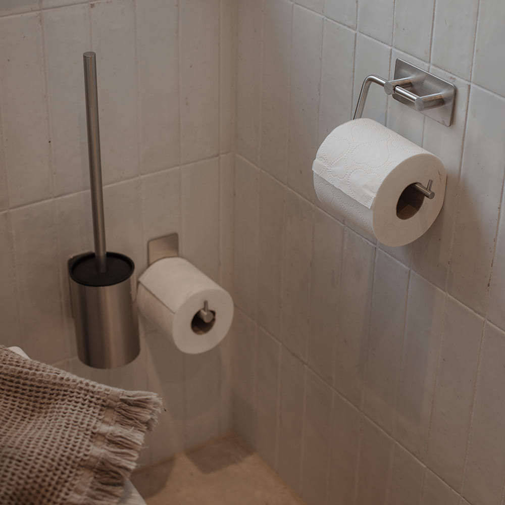 Badezimmer Set Base 220 - Gebürsteter Edelstahl Finish