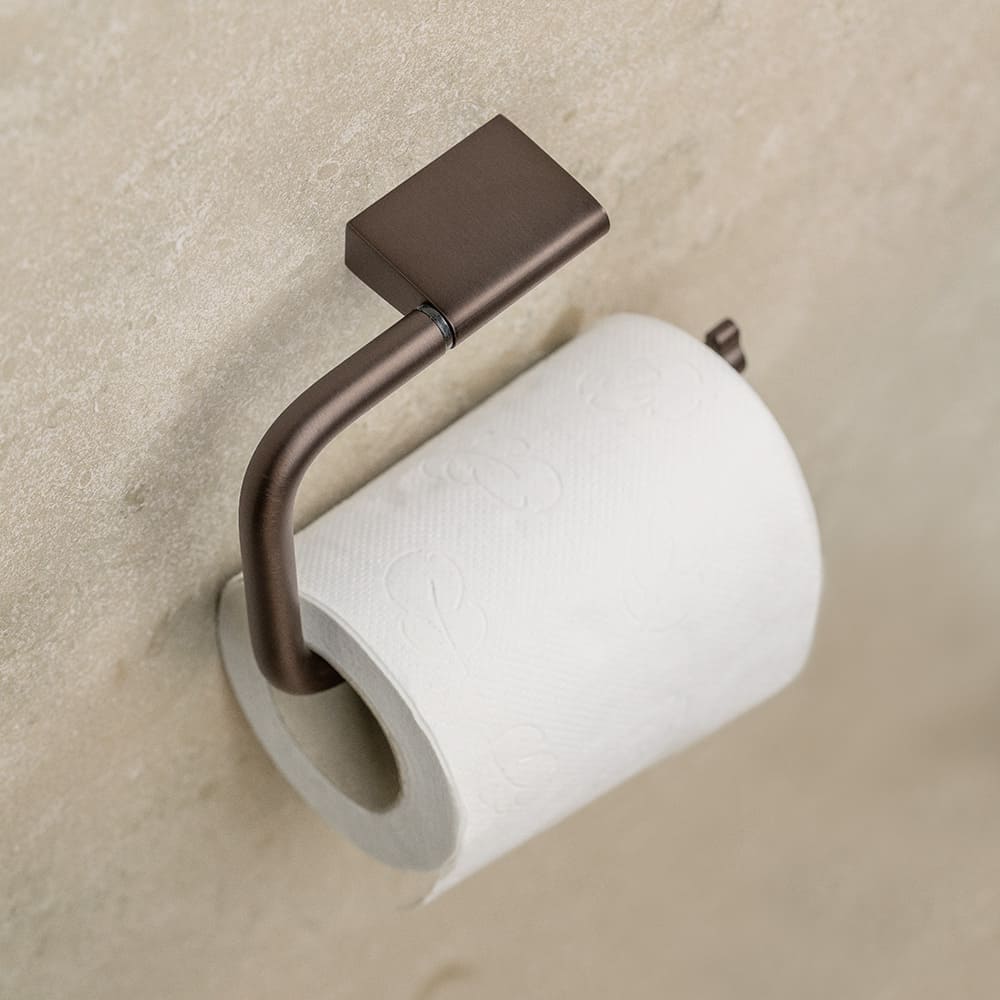 Toilettenpapierhalter Flow - Brünierte Messing