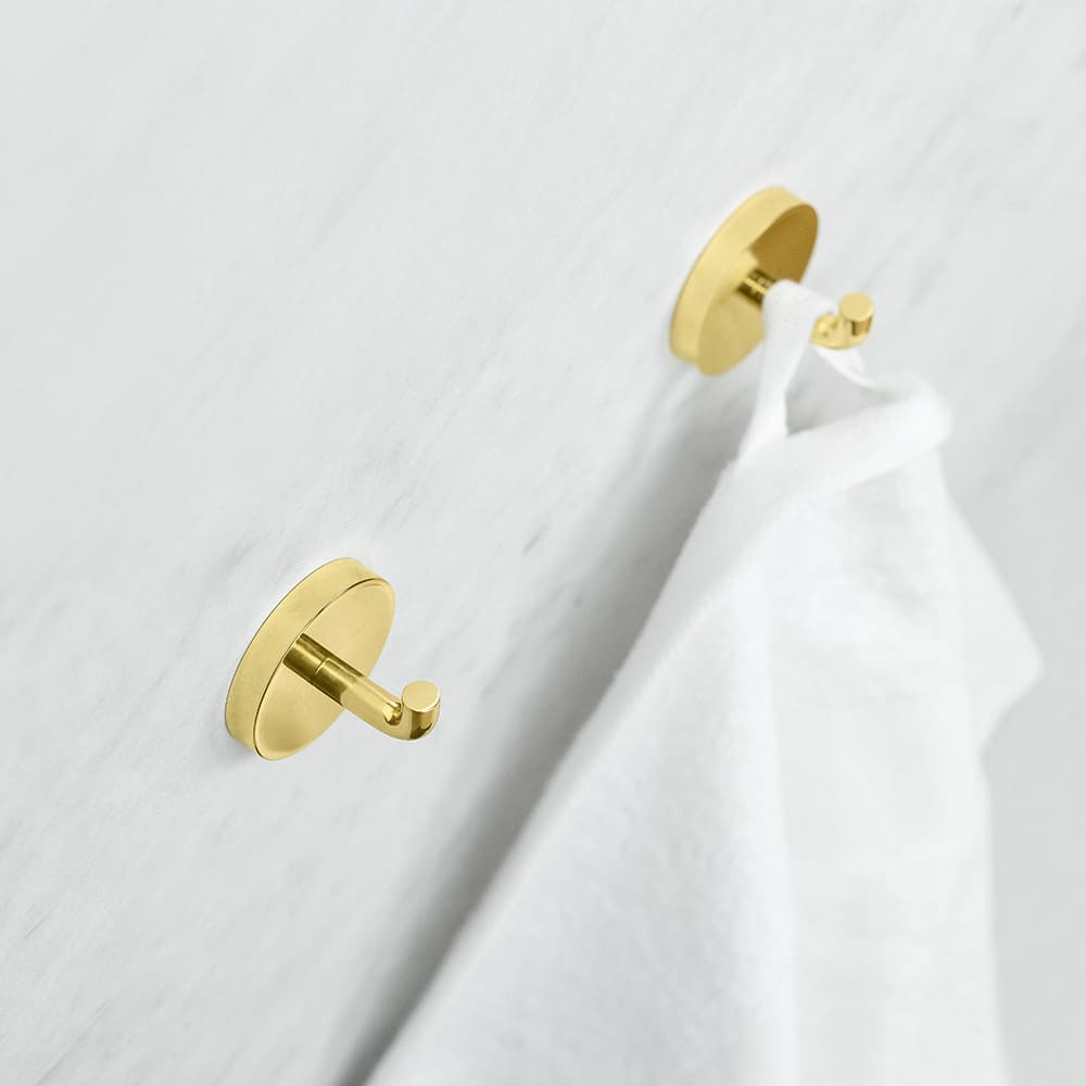 Einzelhaken Calm - Poliertes Messing