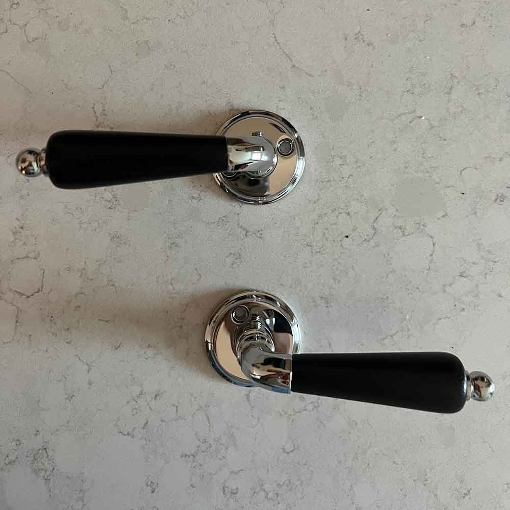 Türgriff Balder - Chrom/Schwarzes Holz
