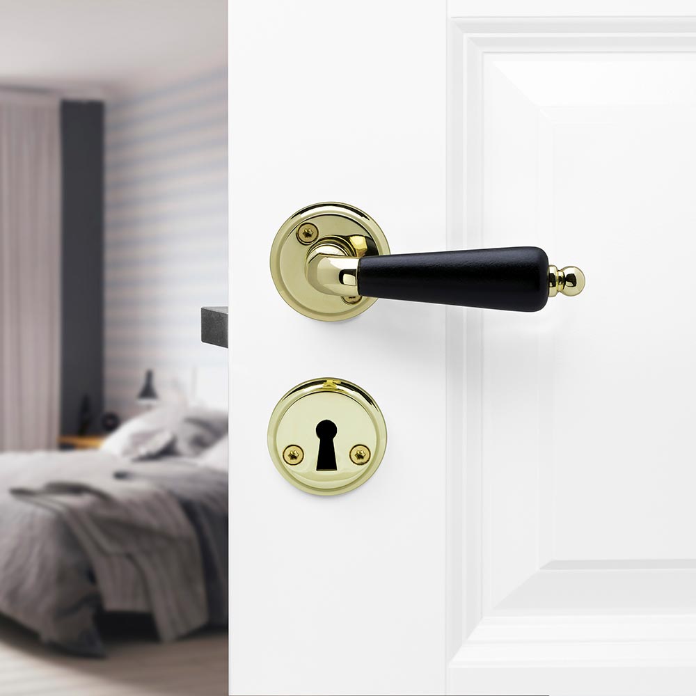 Türgriff Balder - Messing/Schwarz Trä