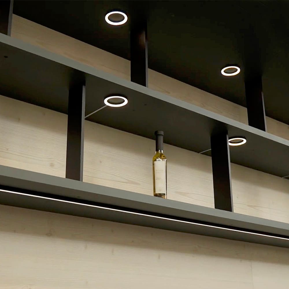 LED-Spot Ringlight - Utanpåliggande - Schwarz