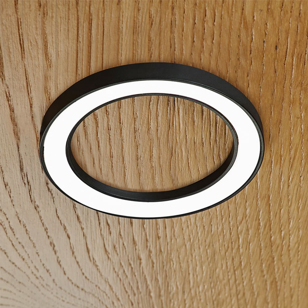 LED-Spot Ringlight - Utanpåliggande - Schwarz