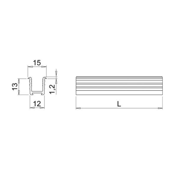 LED-Profil Miss - 2000mm - Schwarz