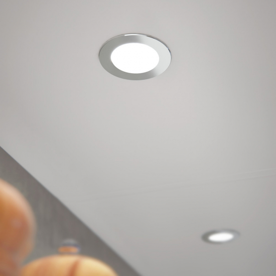 LED-Spot Atom - Edelstahl-Optik