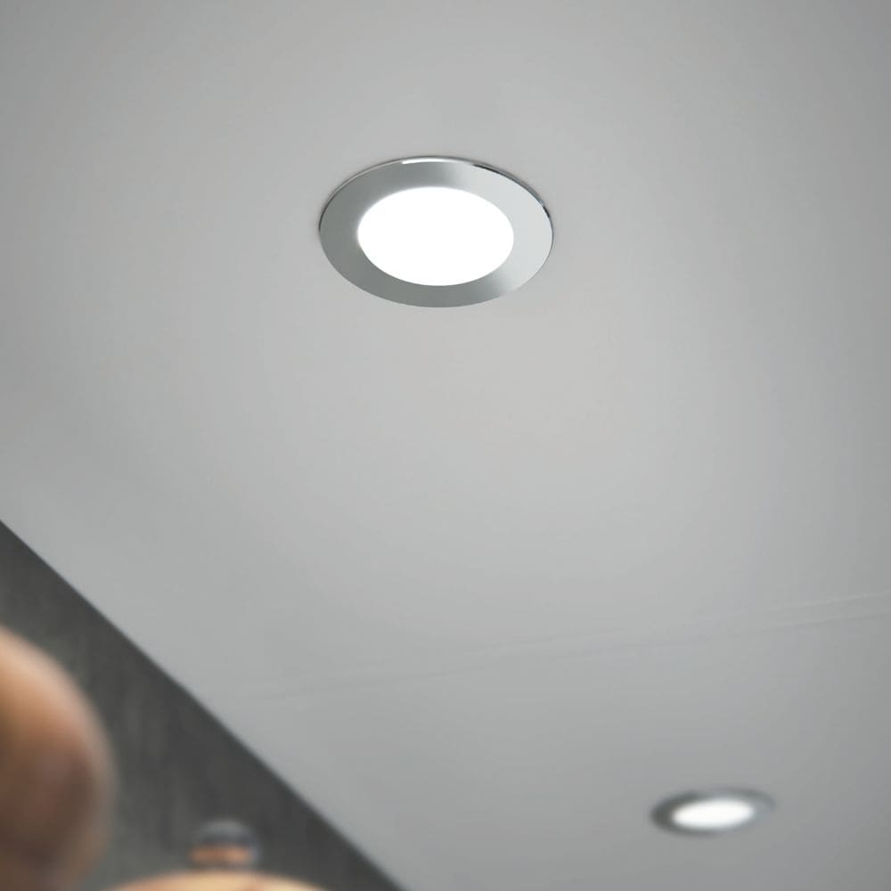LED-Spot Atom - Edelstahl-Optik