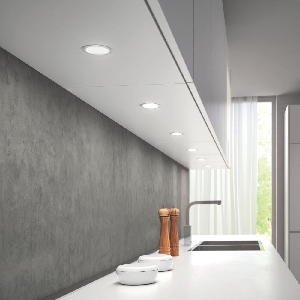 LED-Spot Atom - Edelstahl-Optik