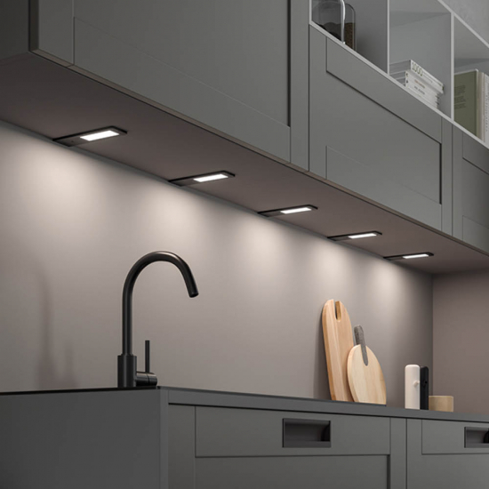 LED-Spot Vega - Edelstahl-Optik