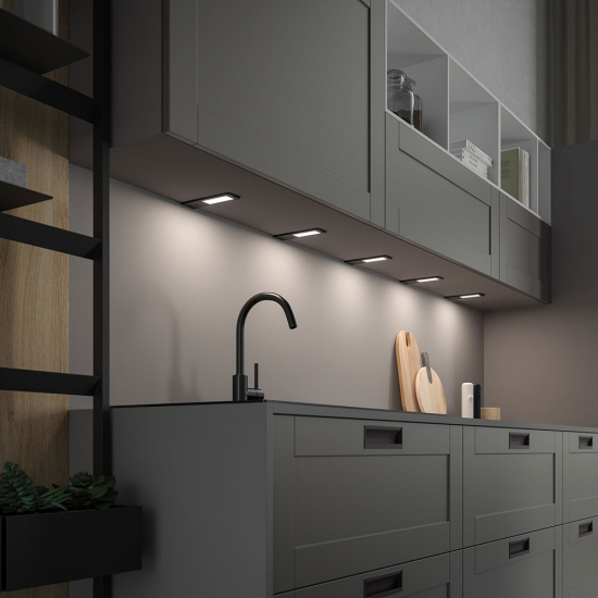 LED-Spot Vega - Edelstahl-Optik