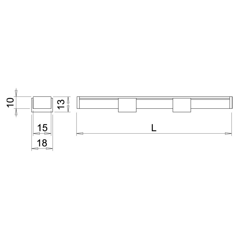 LED-Profil Twig XA - 2000mm - Aluminium