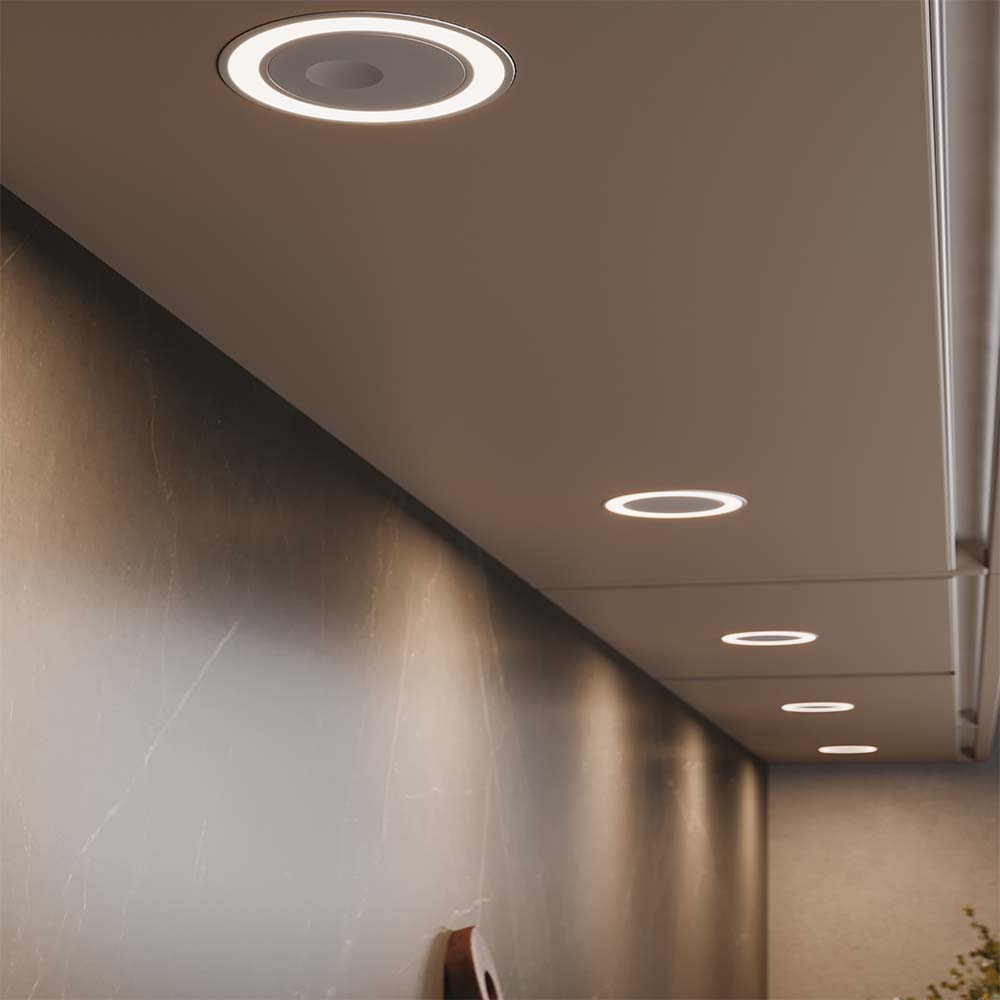 LED-Spot Holl D-M med lock - Edelstahl-Optik