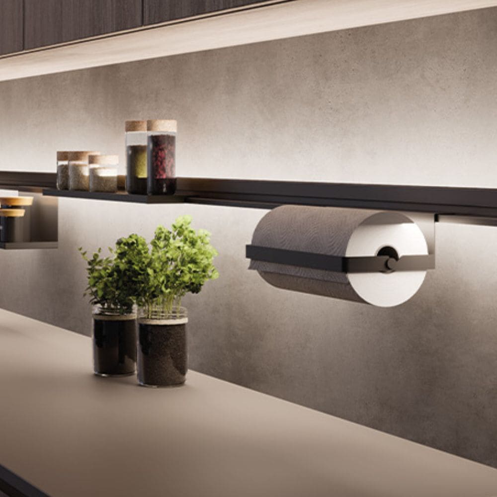 Köksrullehållare Systema - 300mm - Mattschwarz