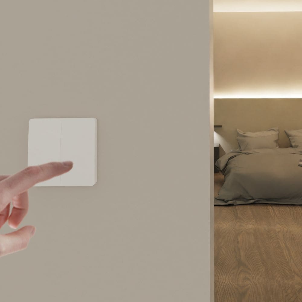 Kabelloser Dimmer Kiny - Doppel - Weiß