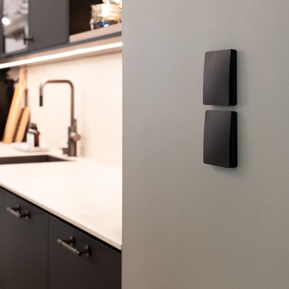 Kabelloser Dimmer Kiny - Doppel - Schwarz