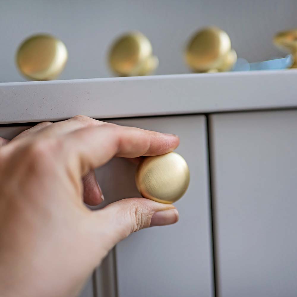 Möbelknopf Duke - 32mm - Gebürstetes Messing