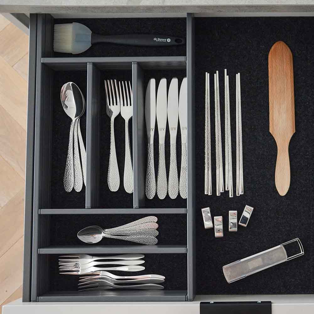Besteckkasten Flex Basic - Dunkelgrau
