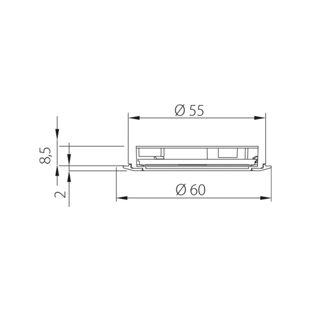 LED-Spot Stella Flat - Edelstahl-Optik