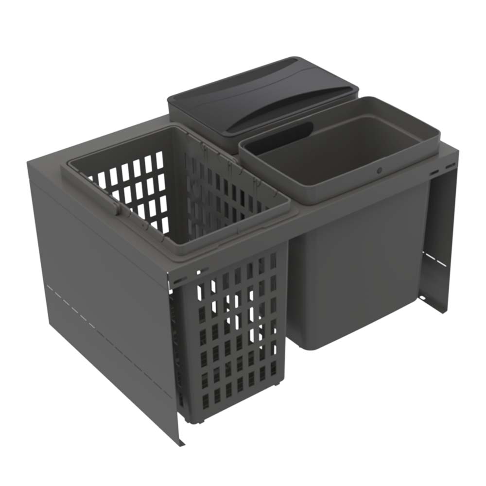Mülltrennung - Cube Compact Eco - Dunkelgrau