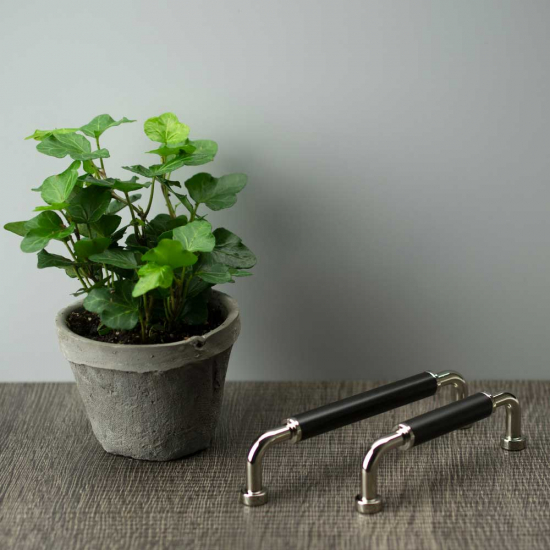 Möbelgriff Brohult M - Vernickelt/Schwarz