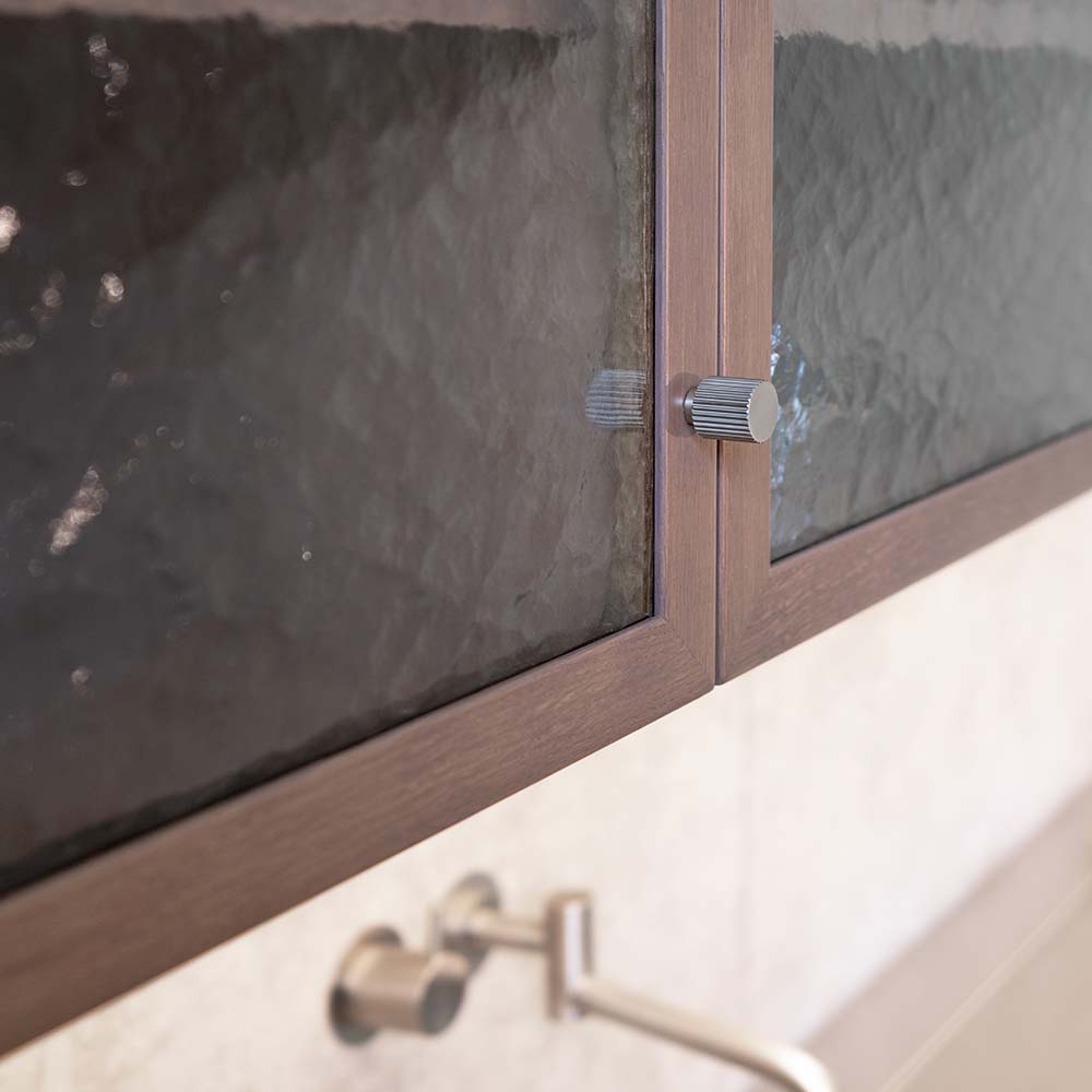 Möbelknopf Helix Stripe - Edelstahl-Optik