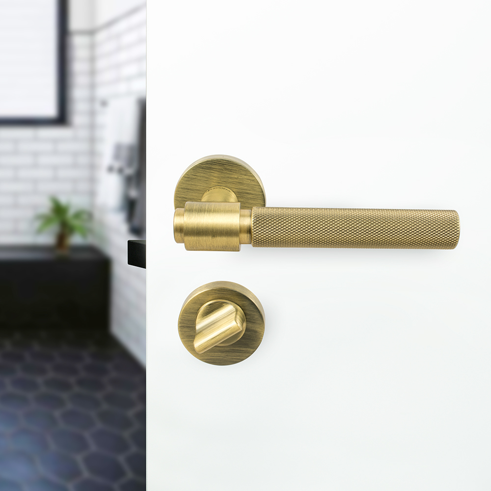 WC-Schloss R - Antik-Bronze