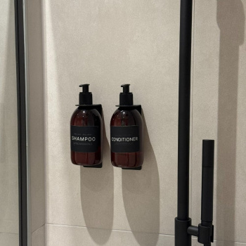 Klebeetikett – Shampoo - Mattschwarz
