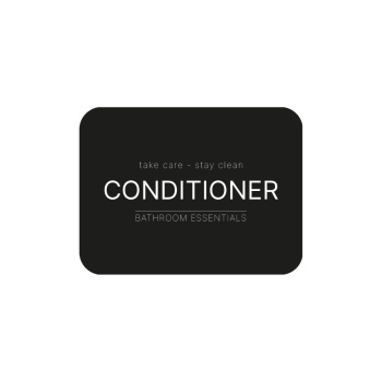 Klebeetikett – Conditioner - Mattschwarz