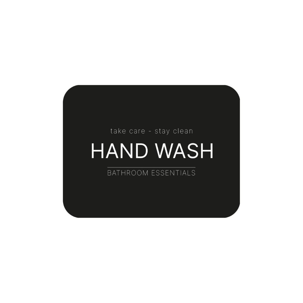 Klebeetikett – Handseife - Mattschwarz