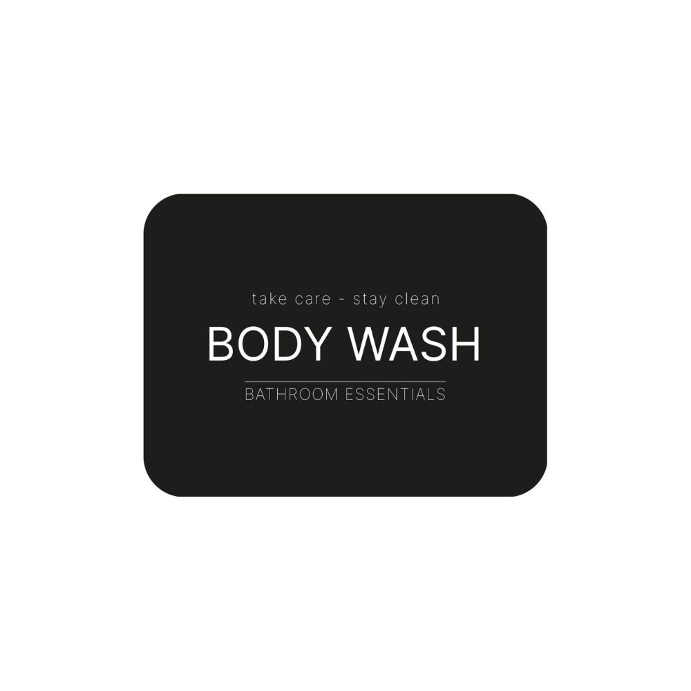 Klebeetikett – Duschgel - Mattschwarz