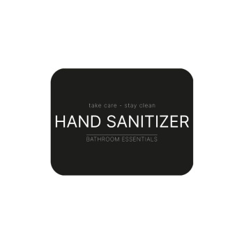 Klebeetikett – Handdesinfektionsmittel - Mattschwarz