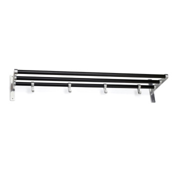 Hutablage Elegant - Schwarz/Aluminium