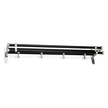 Hutablage Elegant Plus - 1000mm - Schwarz/Aluminium