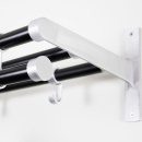 Hutablage Elegant Plus - 1000mm - Schwarz/Aluminium