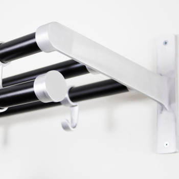 Hutablage Elegant Plus - 1000mm - Schwarz/Aluminium