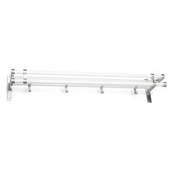 Hutablage Elegant Plus - 1000mm - Weiß/Aluminium