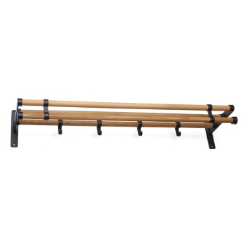 Hutablage Elegant Plus - 1000mm - Schwarz/Eiche