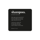 Klebeetikett Premium – Shampoo - Mattschwarz