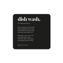 Klebeetikett Premium – Dish Wash - Mattschwarz