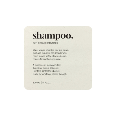 Klebeetikett Premium – Shampoo - Beige in der Gruppe Badaccessoires / Alle Badaccessoires anzeigen / Seifenspender Halter & Seife bei Beslag Online (10189-BO)